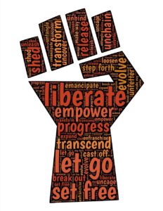 empowering, fist, liberate, change